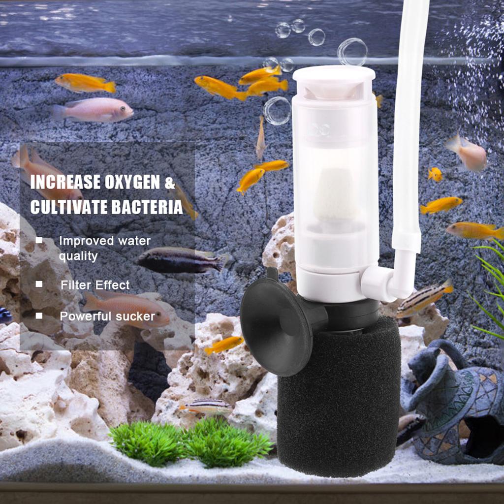 Biochemical Filter Aquarium Sponge Filter 3-in-1 Fish   Filter with Powerful Suction Cup for Clear Water Quality