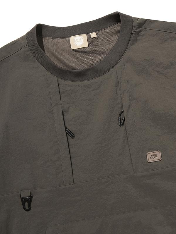 BBC EARTH W Utility Woven Round T-Shirt_Khaki