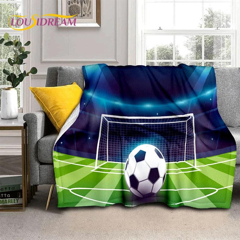 29 Стиль Футбольное поле Футбол Спорт Мультфильм Мягкое одеяло, Мягкий плед для дома Спальня Кровать Диван Дорожный чехол Детский подарок