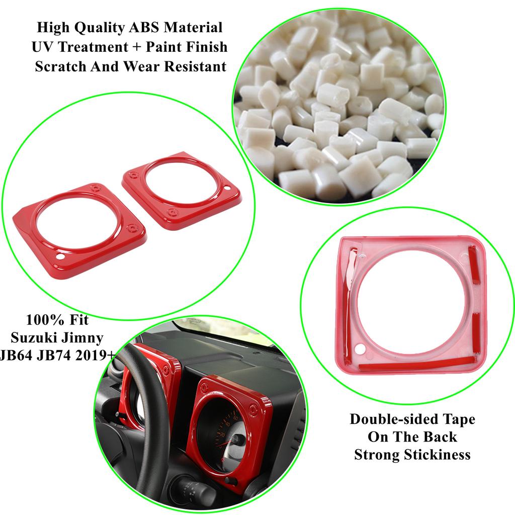 Наклейки для украшения приборной панели автомобиля для Suzuki Jimny JB64 JB74-2023, аксессуары для внутренних молдингов, ABS/настоящий карбон