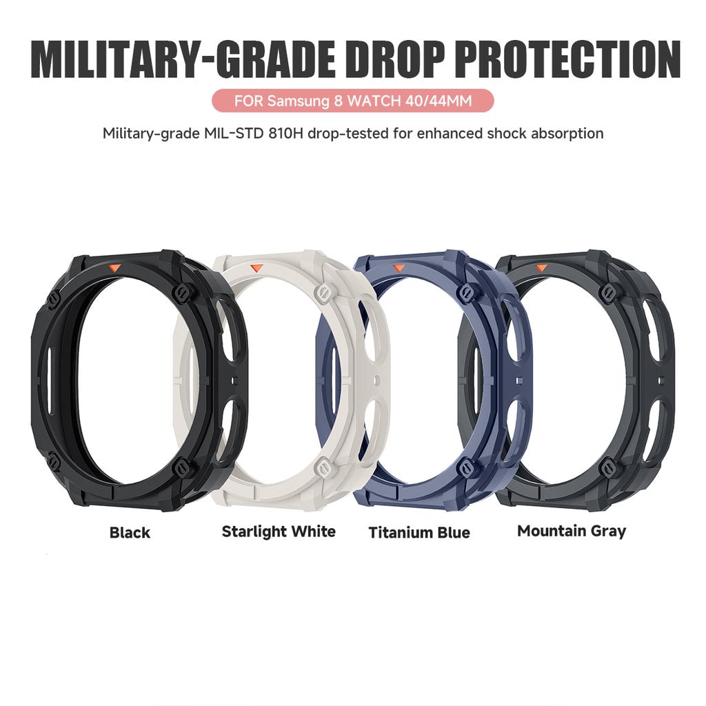 TPU Case For Samsung Galaxy Watch 8 40 44mm Anti-drop Hollow Cover Bumper For Galaxy 8 44 40mm Smartwatch Protective Shell