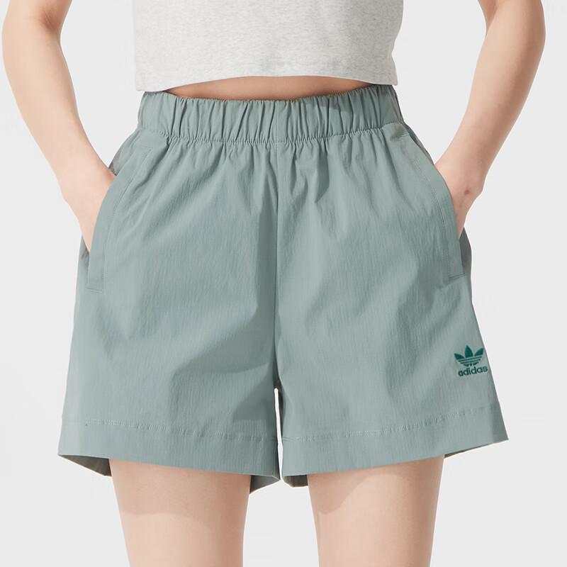 adidas Оригинальные Дышащие Удобные Простые Повседневные Шорты Женские Шорты Зеленые JD1507