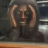 Horror Themed Window Decor Scary Peeper Hitchhiker Prop, Realistic Mask Prop for Jump Scare, Halloween Decorative Silhouettes Adults, Creepy Prank Gag