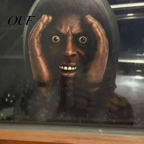 Horror Themed Window Decor Scary Peeper Hitchhiker Prop, Realistic Mask Prop for Jump Scare, Halloween Decorative Silhouettes Adults, Creepy Prank Gag