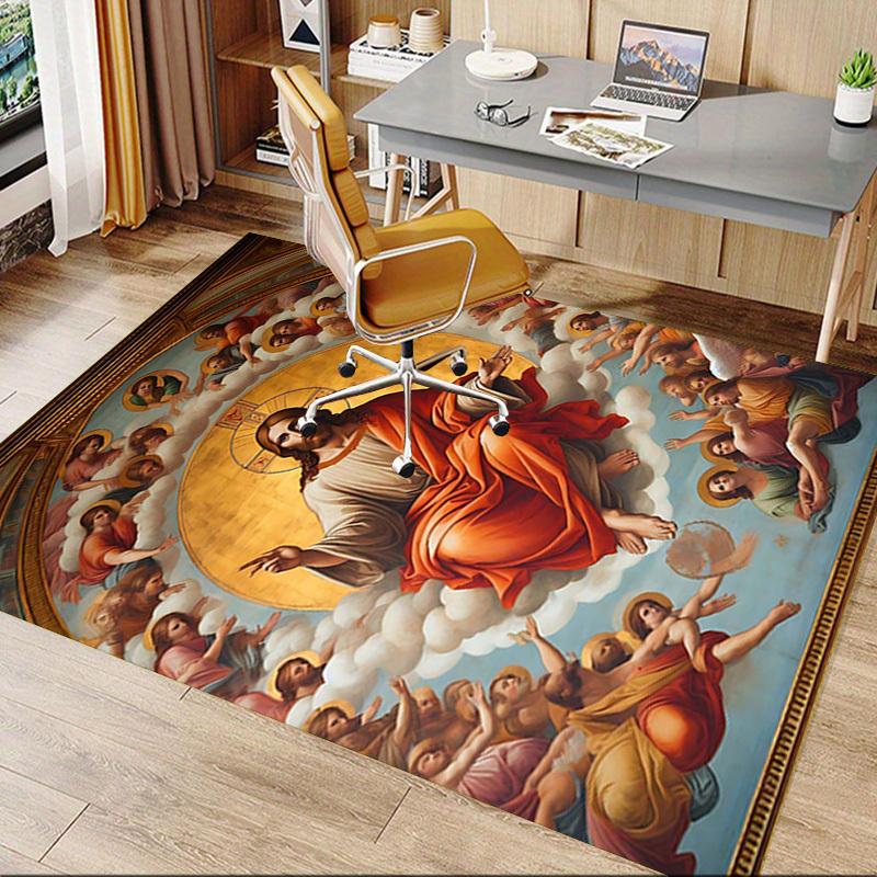 1PC Christ, Heaven Extra Large Non Slip Floor carpet, Office, family, bedroom, Studio Large Area Rug Indoor Rugs, , Vibrant Colors