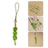 Four Leaf Grass Phone Strap Four Leaf Grass Beaded Chain Fashion Keycord Modern Bag Pendant Gift for Fashion Lover