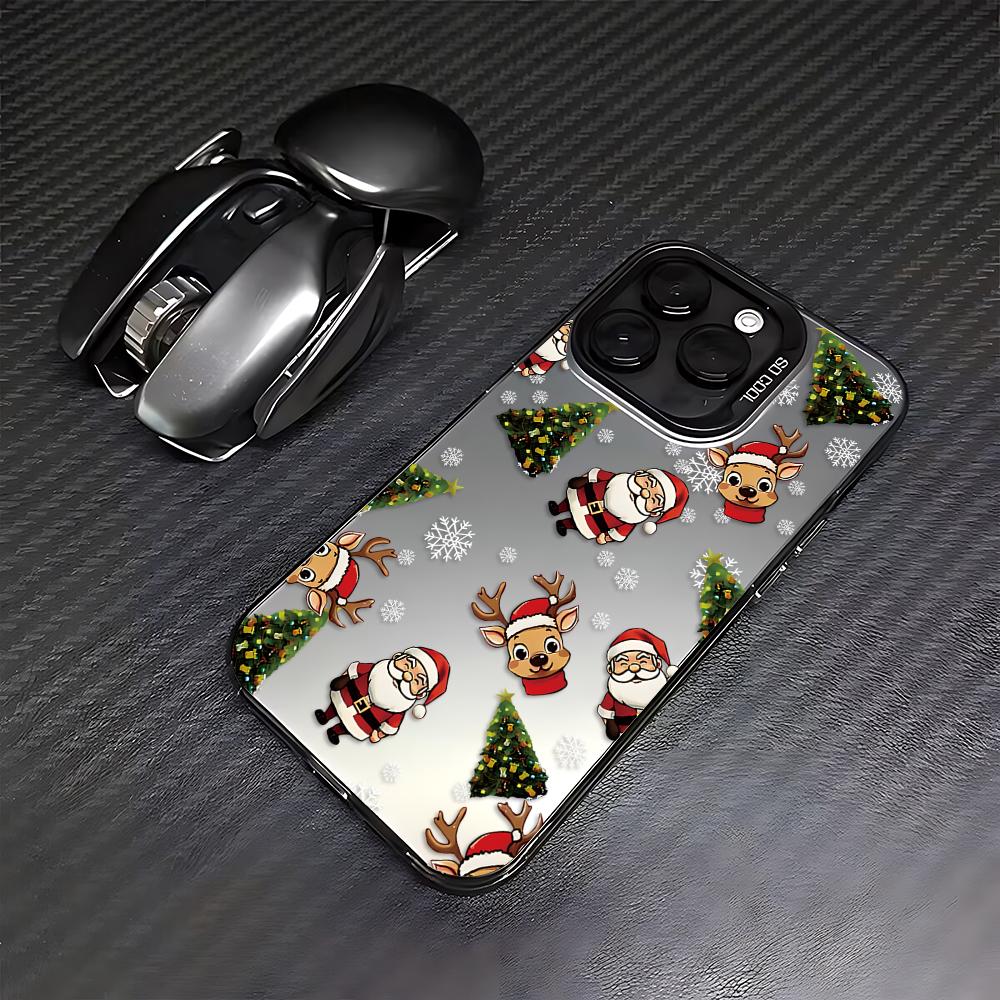 Cute Cartoon Christmas Phone Case For iPhone 17 16e 16 15 14 13 12 11 mini Pro Max X XR XSMAX 8 7 Air Plus Anti Fall Matte Back