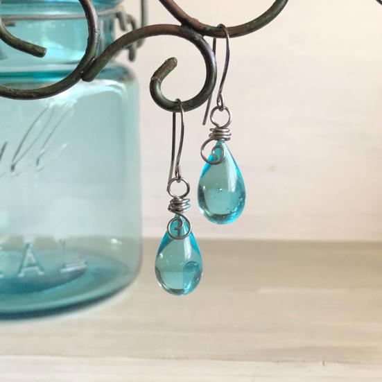 Yousheng Handmade Earrings with Spiral Design Retro Bronze Hooks Handmade Sustainable Earrings Charm Necklace Jewelry Gift