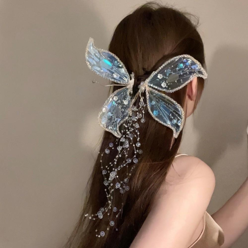 1Pair bead Wedding Bridal Headdress Animal Duckbill Clip Fashion Butterfly Hairpins Party