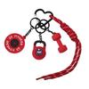 Mini Fitness Equipment Silicone Dumbbell Kettlebell Barbell Plate Carabiner Bag Charm Gift for Gym Lovers Bag Charm
