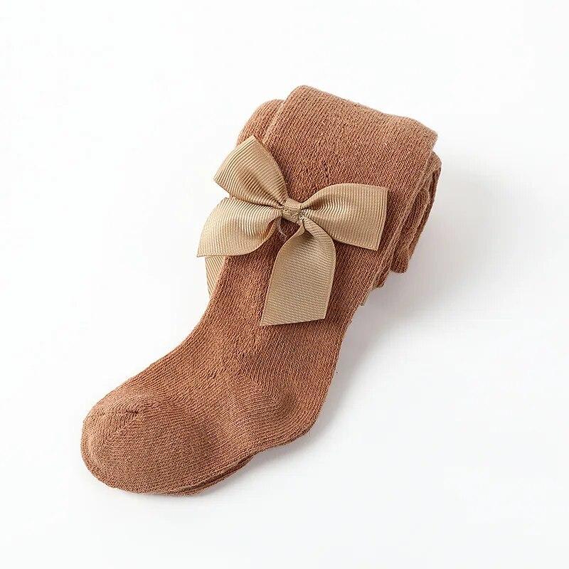 1 пара колготок для маленьких девочек, колготки в европейском стиле в стиле ретро, колготки с бантом для маленьких девочек, весенне-осенние дышащие чулки для детей 0-4 лет