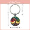 Life Tree Glass Key Accessory With Bright Line Art For Promotional And Souvenir Purposes