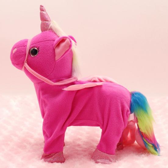 Yousheng Electric Плюшевая Игрушка Летающая Лошадь с Веревкой Поющая Ходячая Лошадь Плюшевая Игрушка для Малышей Мальчиков Девочек Интерактивная Имитация Чучело Животное Игрушка