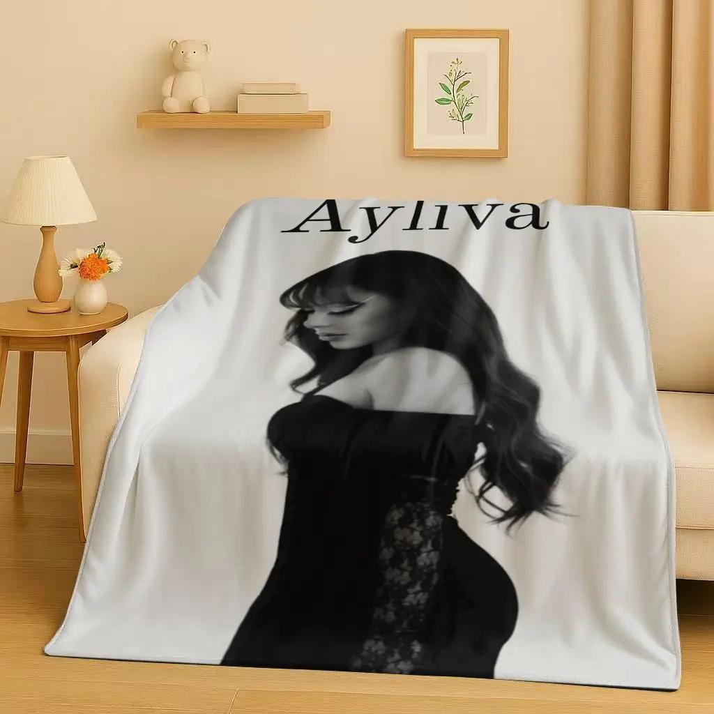 Fashion Pop Singer Ayliva Lieb Flannel Blanket,Ultra Soft Warm Plush Throw for Home Bedroom Bed Sofa Cover Kids Picnic Gift