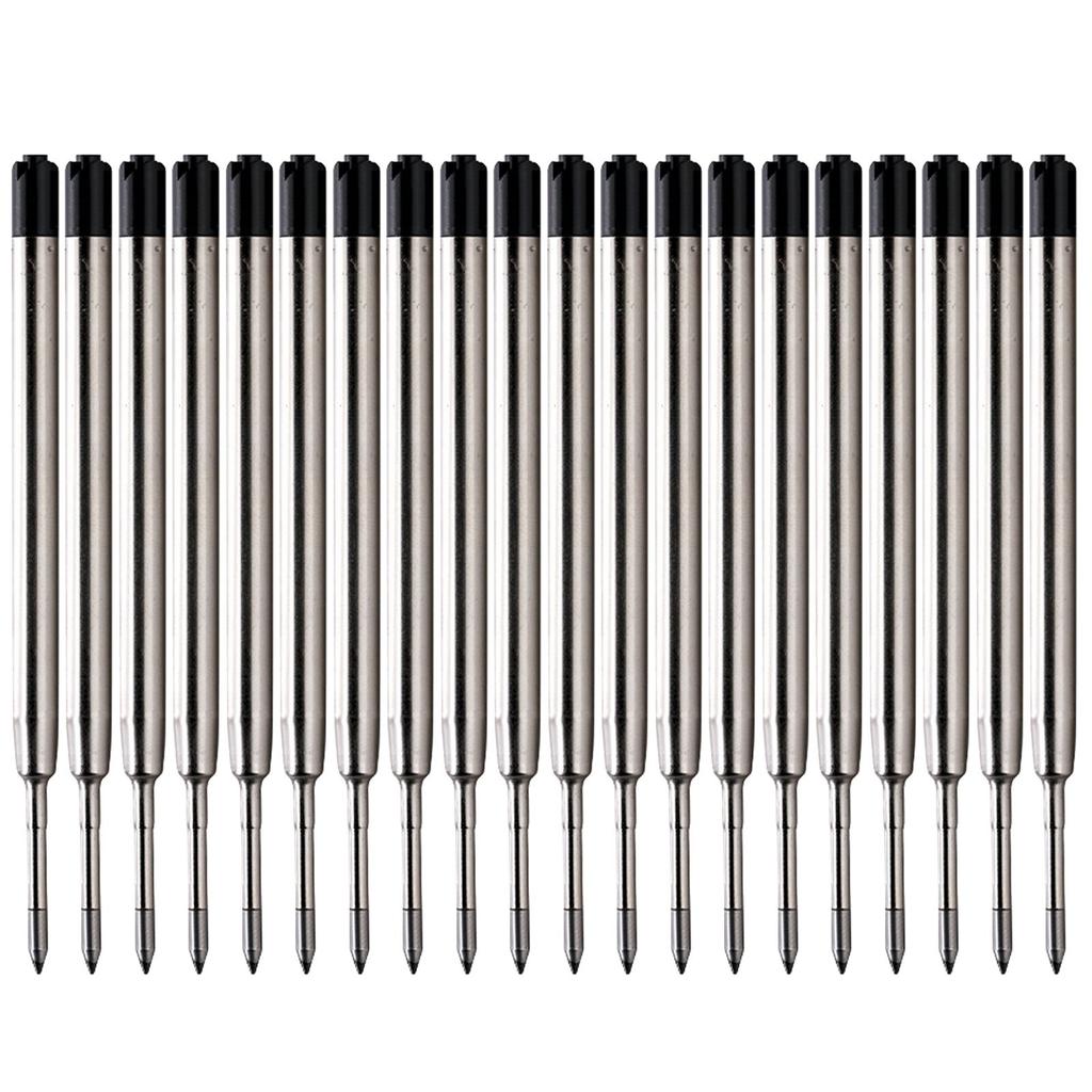 20pcs L:3.9 In Ballpoint Pen Refills for Parker Pens Medium Point Blue Red Black Ink Rods for Writing Office Stationery