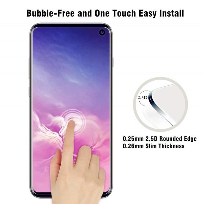 [2 шт.] Закаленное стекло для Samsung Galaxy S10e, Твердость 9H, Без пузырей, Защита от царапин, Ультрапрозрачная Защитная пленка для Samsung S10
