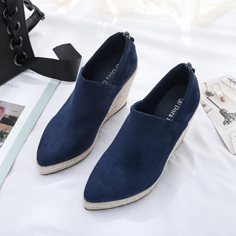 Spring Summer 10cm Super High Wedge Heels Pumps for Women Brand Modern Elegant Party Event Shoes Fashion Footwear for Ladies Evening Party