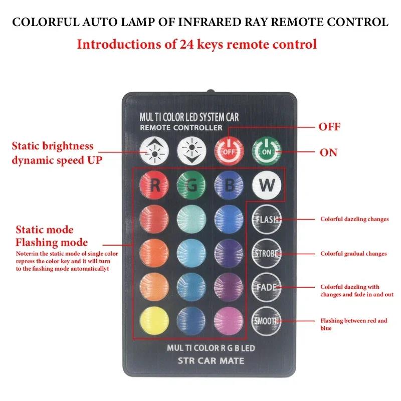 Auto Multi-color Rgb T10 Led Bulbs With Remote Control Car Parking Lights Width Indicator LED Clearance Light MotorcycleSupplies Bulbs 7