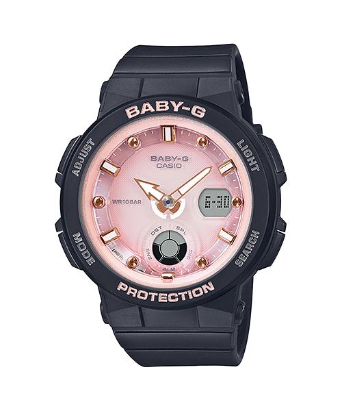 Casio Мужские Аналоговые Кварцевые Часы BGA-250-1A3 из Смолы, Водонепроницаемые до 100 м, Ударопрочные