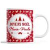 Mug - Marie-Paule - Christmas - Ceramic - Red - 325 Ml - Dishwasher and Microwave Safe