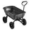 VEVOR Garden Dump Cart, 272 kg Poly Dump Cart, Garden Carts Dumps Wagon with 90 degrees Quick-Dumps Mechanism, 180 degrees Swivel Wheels