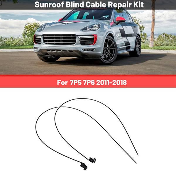 Black ABS Car Sunroof Roller Blind Pull Cord Set for Cayenne 92