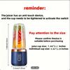Portable Rechargeable Juicing Cup with Built-in Battery, Multi-Functional Mini Blender for Home and Travel