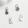 Sterling Silver Star and Heart Pendant for DIY Jewelry
