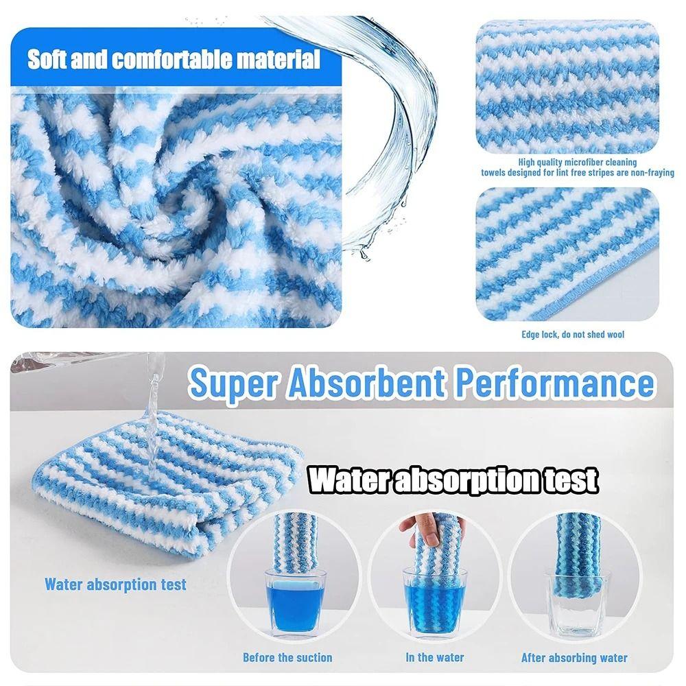 5/10/20Pcs High Absorbent Microfiber Cleaning Cloth Household Wipe Towels Pot And Bowl Cleaning
