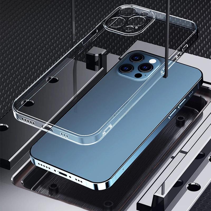Прозрачный Мягкий TPU Чехол для Телефона iPhone 16, 15 Pro Max, 14 Plus, 13 Mini, 12, 11 - Тонкий Бампер с Амортизацией Ударов и Защитой от Царапин