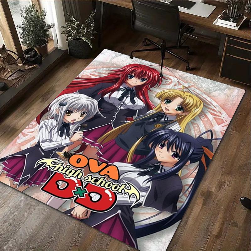 High School Dxd Carpet Office Decorative Carpet For Living Room Bedroom Door Mat Floor Rug Computer Chair Area Rug