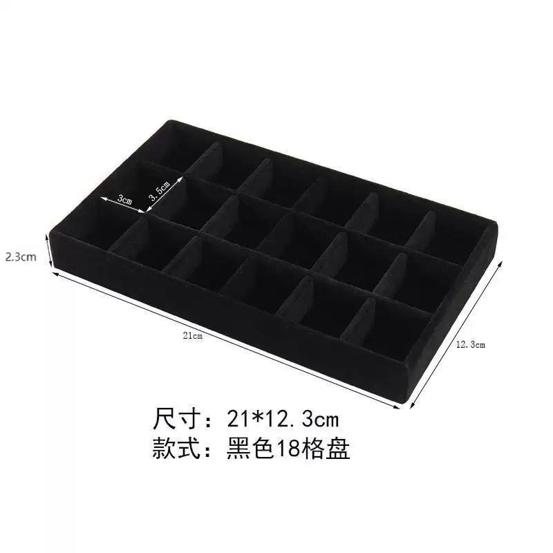 Velvet Jewelry Display Exquisite Jewellery Holder Portable Ring Earrings Necklace Organizer Storage Box Organizator Trays Beige
