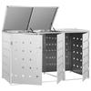 Triple Bin Shelter On Wheels 240 L Stainless Steel