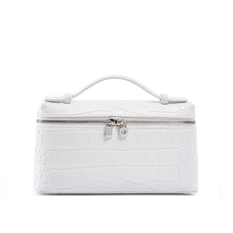 Сумка из натуральной кожи с крокодиловым узором - маленькая сумка-ланч-бокс из коровьей кожи для женщин, 2024 г.