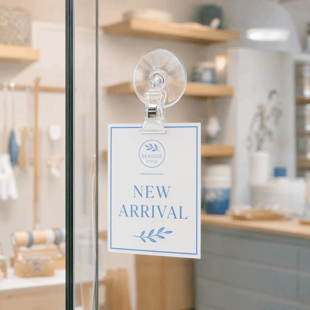10Pcs Multifunctional Price Tag Holder 360° Rotatable Retail Sign Clip Suction Cup Clip Kitchen Use