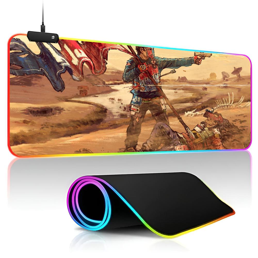 Rust 2013 Mouse Pad game RPG 40x90cm Mouse Mat Gaming Mousepads LED Keyboard Mats Luminous Desk Pads Mouse Pad For PC