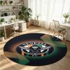 Venezia FC Football Printed Round Crystal Velvet Rug Soft Non Slip Floor Carpet For Bedroom Holiday Gift