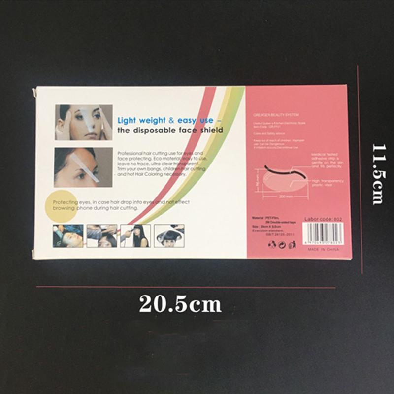50Pcs Hairdressing Eye Mask Transparent Eye Shield Kit Dye Perm Face Cover
