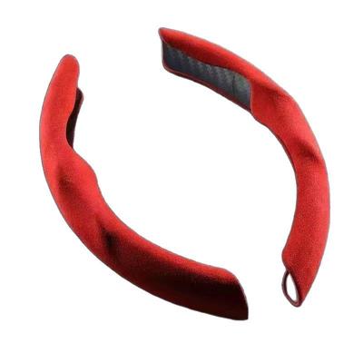 Чехол на руль из замши для Peugeot 206 208 E-208 308 2008 E-2008 3008 E-3008 5008 Rifter - Нескользящий, Впитывающий пот