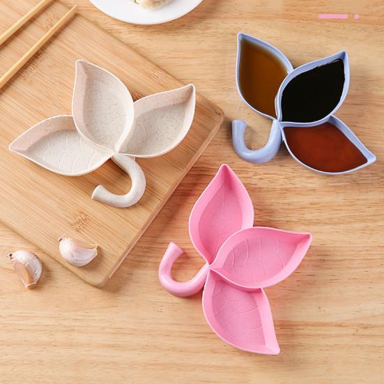 Condiment Container Easy To Clean Pack Sauces Reusable 3 Grids Soy Sauce Dipping Dish Appetizer Tray Household Supplies
