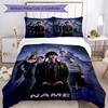 3pcs Custom Name Wednesday Bedding Set Duvet Cover Closure Includes 1 Duvet Cover & 2 Pillowcases, Soft and Comfortable for All Seasons.