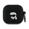 Karl Lagerfeld Kla4Runikk Airpods 4      Cover Black/Black Silicone Karl Head 3D