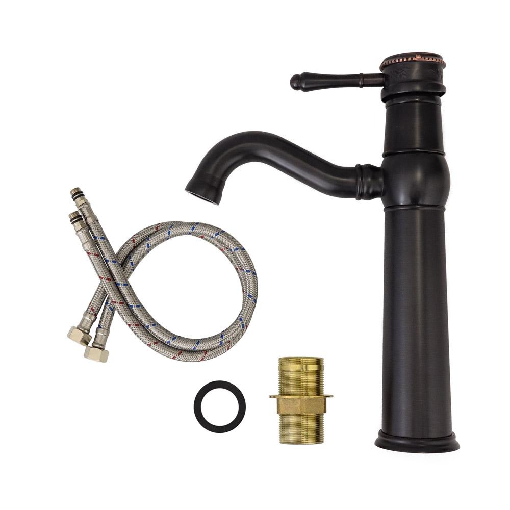 Black free-standing washbasin tap ROSSA