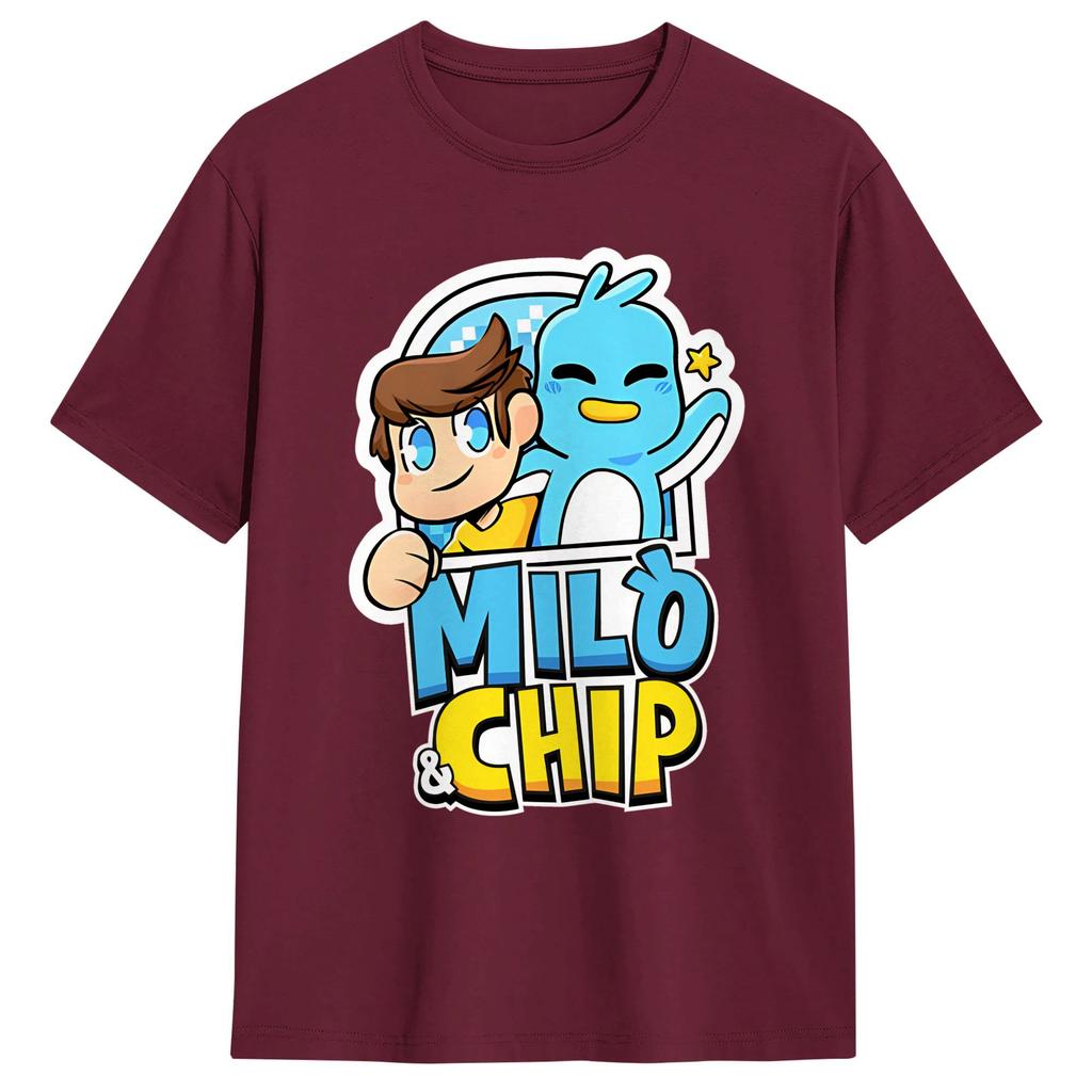 Milo And Chip Хлопковая Футболка Для Мужчин Лето Винтажные Футболки С Круглым Вырезом Модная Футболка Оверсайз На Заказ Своими Руками Топы