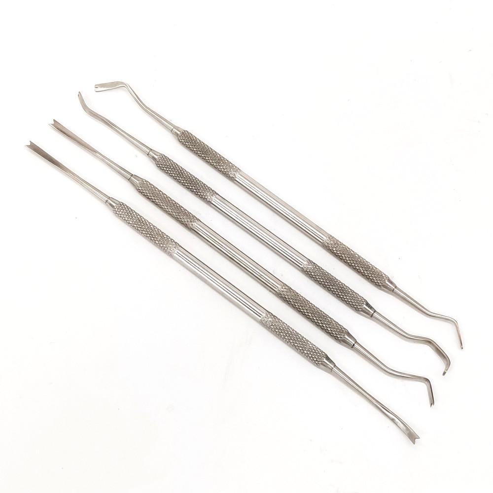 Стоматологический ортодонтический двусторонний лигатурный директор, изогнутый скейлер, тонкий узкий стоматологический инструмент, инструмент