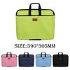 With Handle Canvas A4 Size Waterproof  Big Capacity Files Bag File Folder Double Layers Handbag