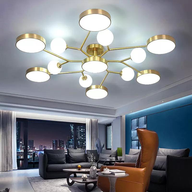 Потолочный светильник для гостиной, Современная и простая бытовая лампа «Волшебный боб»