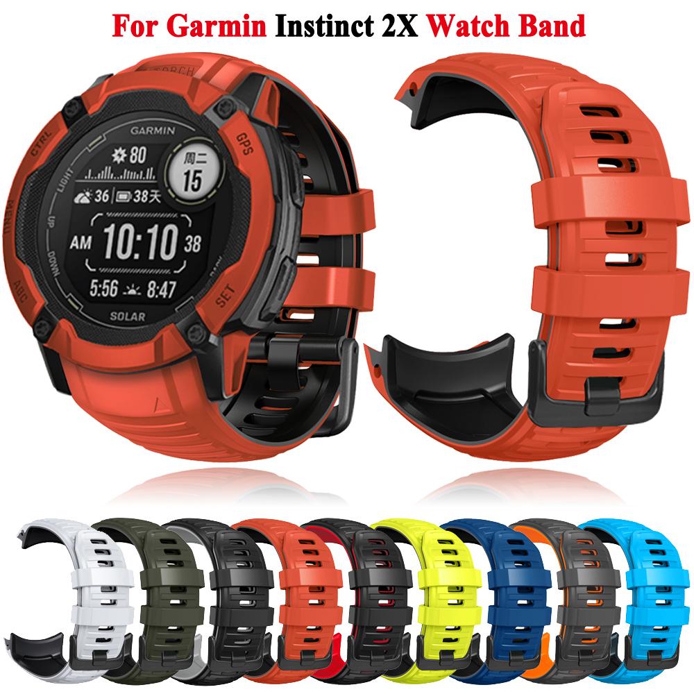 For Garmin Instinct 2X Solar Smartwatch Bands Silicone Watch Strap Watchband Bracelet Replacement Wristbands 3