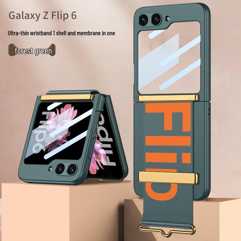 Ультратонкий чехол Samsung Flip6 со встроенным ремешком на запястье и защитной складной крышкой
