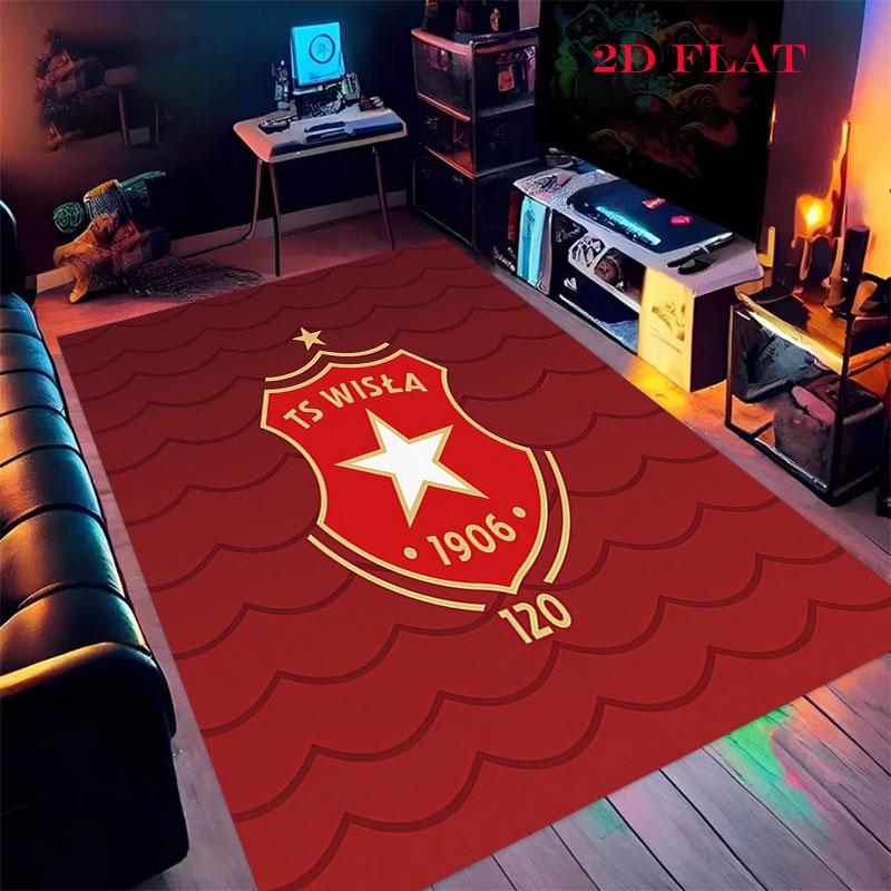 TS Wisła Kraków Carpet Rug for Living Room Bedroom Home Sofa Decoration,Kids play Nonslip Floor Mat
